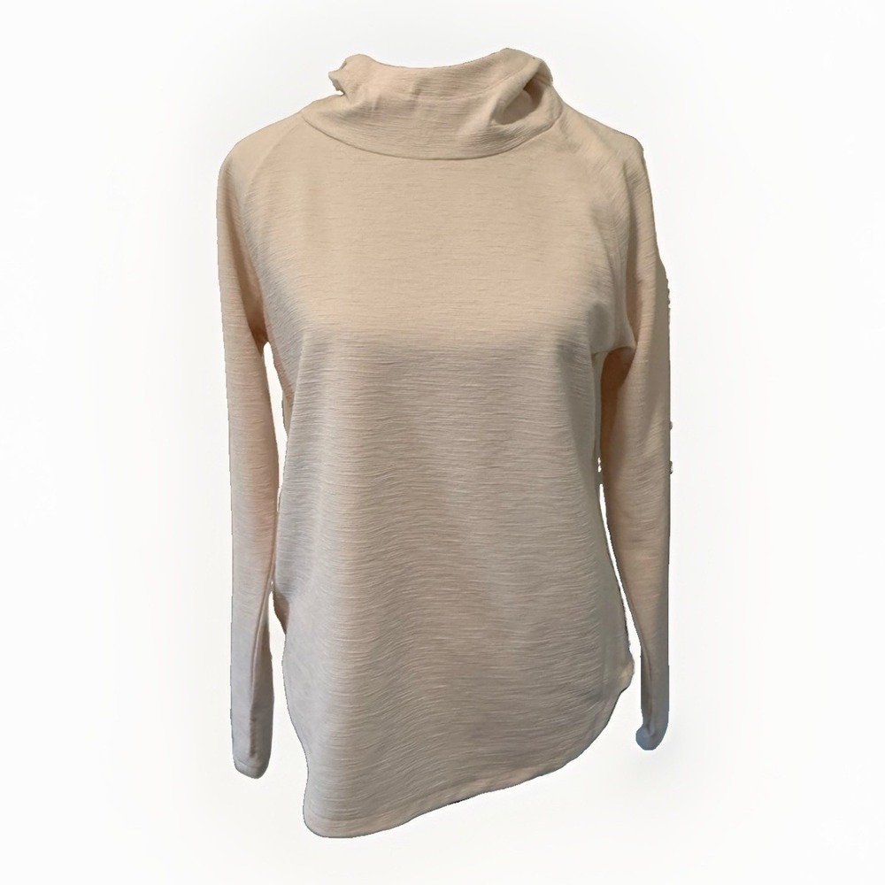MTA Knit Top‎ Hoodie Size Medium Textured Cream Ivory